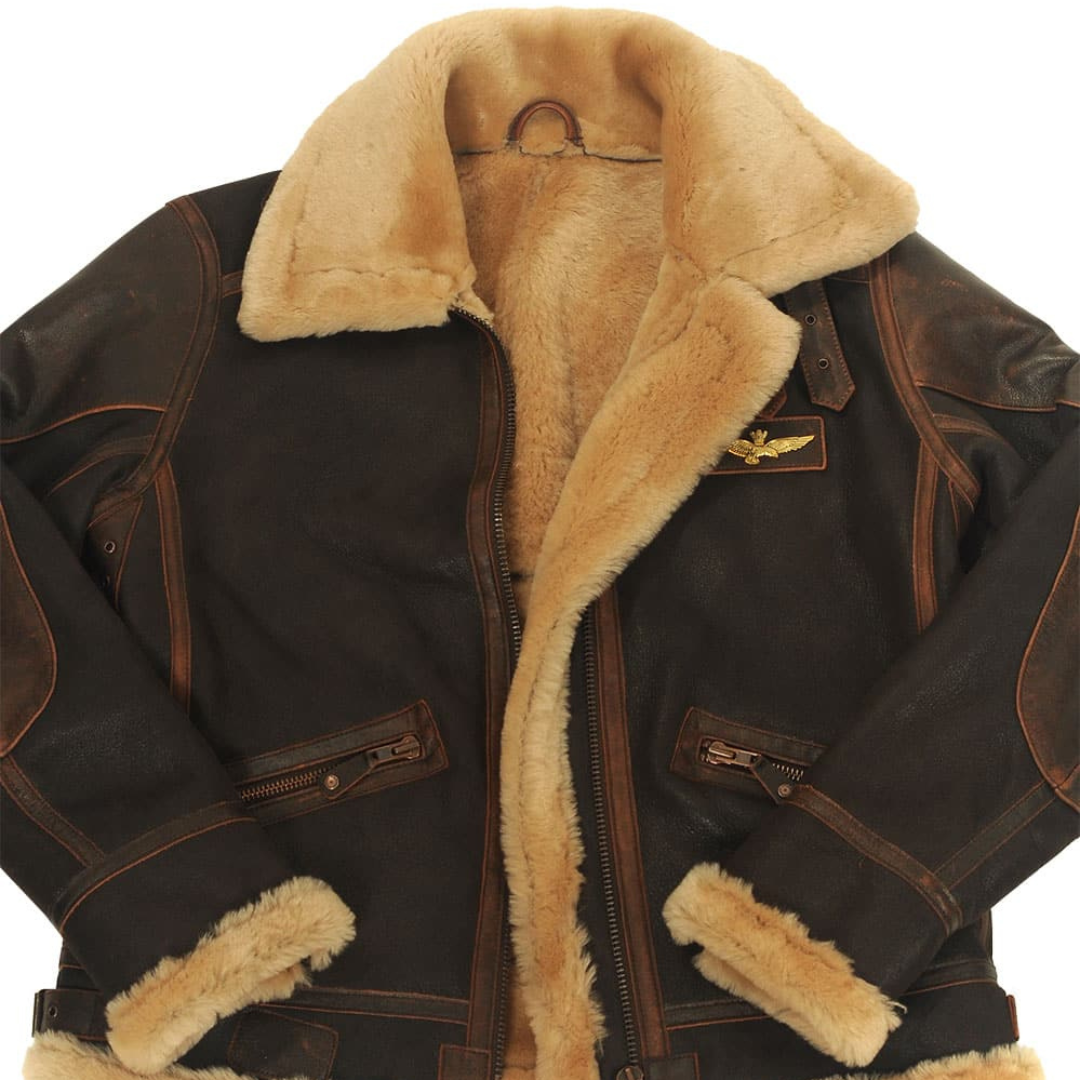 Harold™ | Kurtka Pilota z Dzianiny Shearling