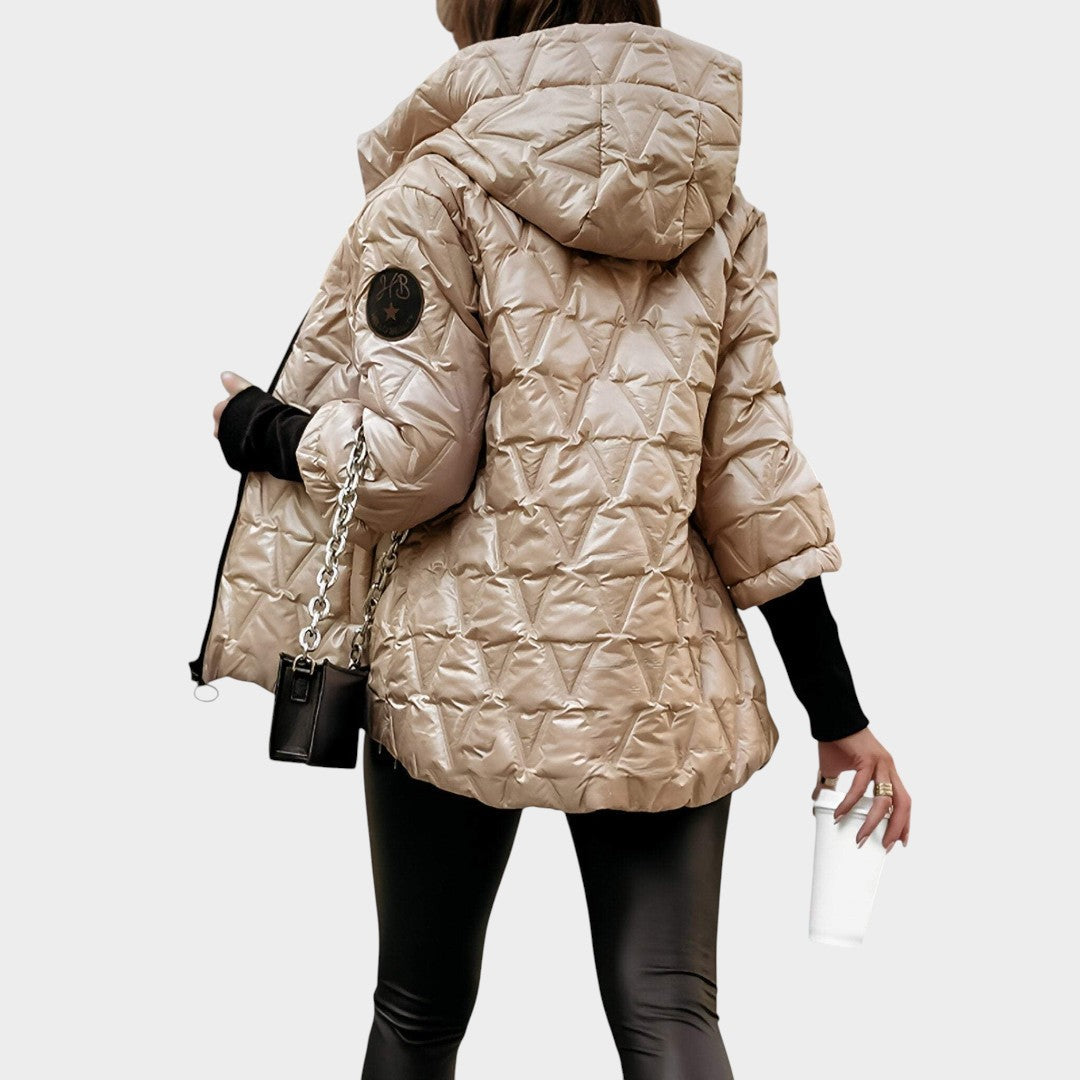 Christina™ | Kurtka z kapturem w stylu patchwork