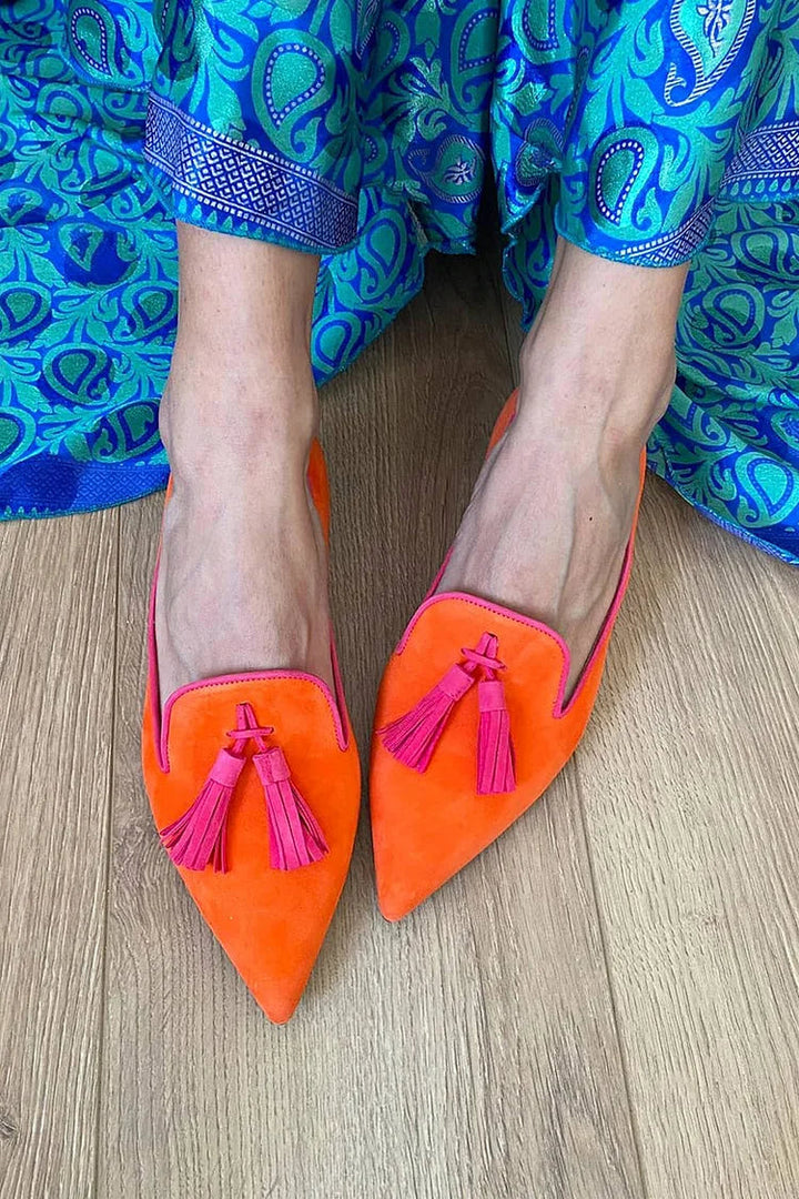 Paulina - Mokasyny z frędzlami w stylu boho