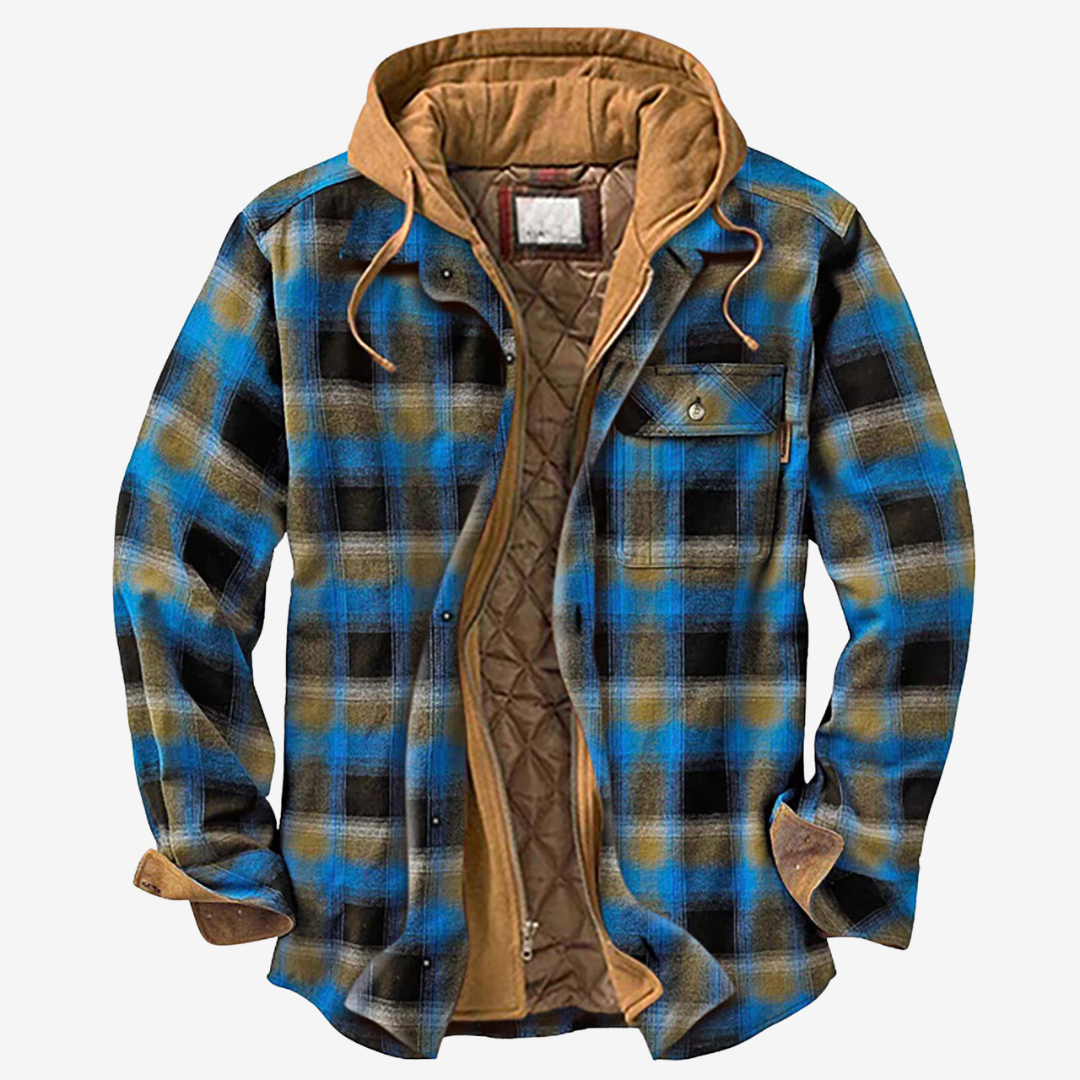 Henry™ | Ciepła Vintage Flanelowa Kurtka z Kapturem