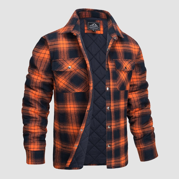 Douglas™ | Kurtka Bomber z Flanelą w Kratę i Wypełnieniem