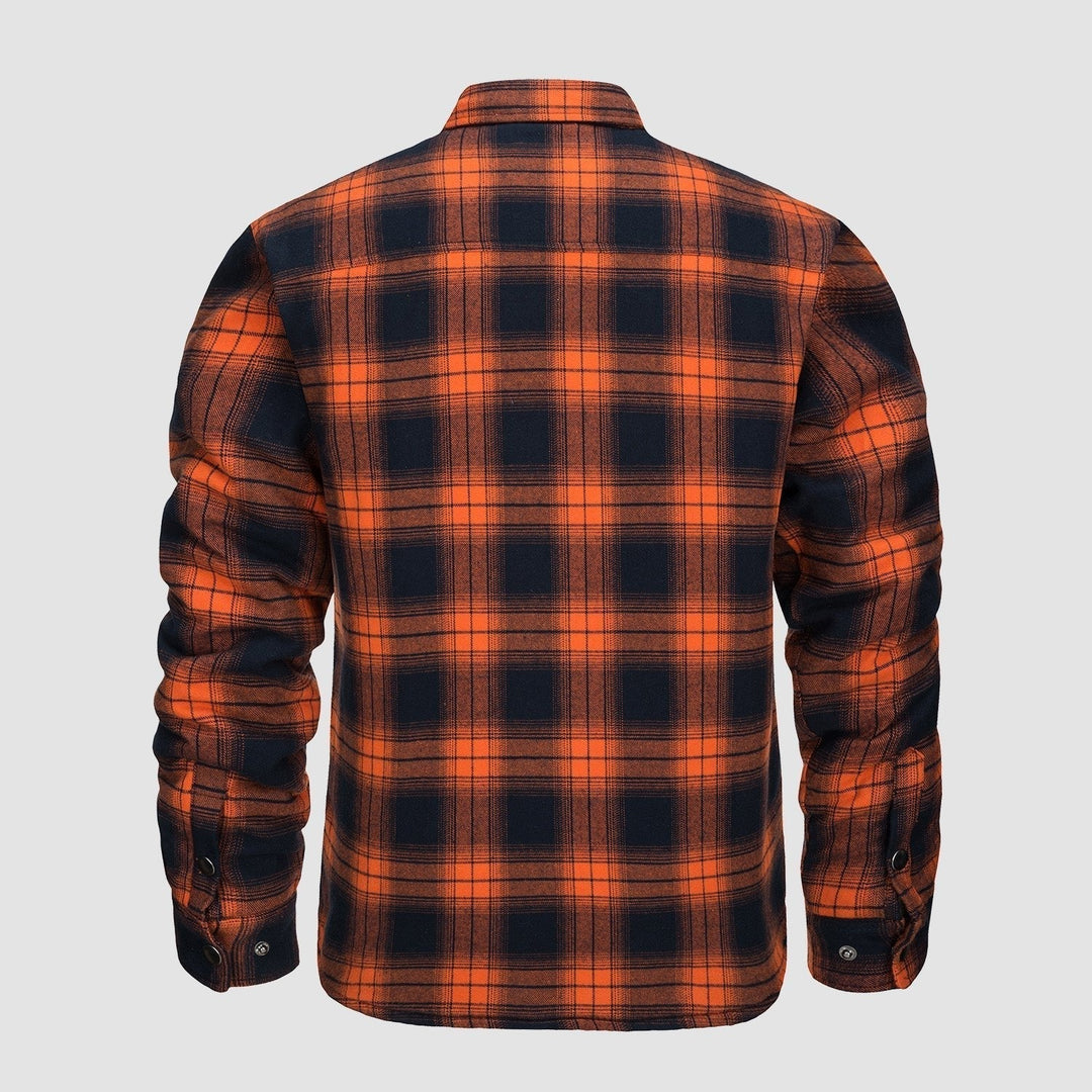 Douglas™ | Kurtka Bomber z Flanelą w Kratę i Wypełnieniem