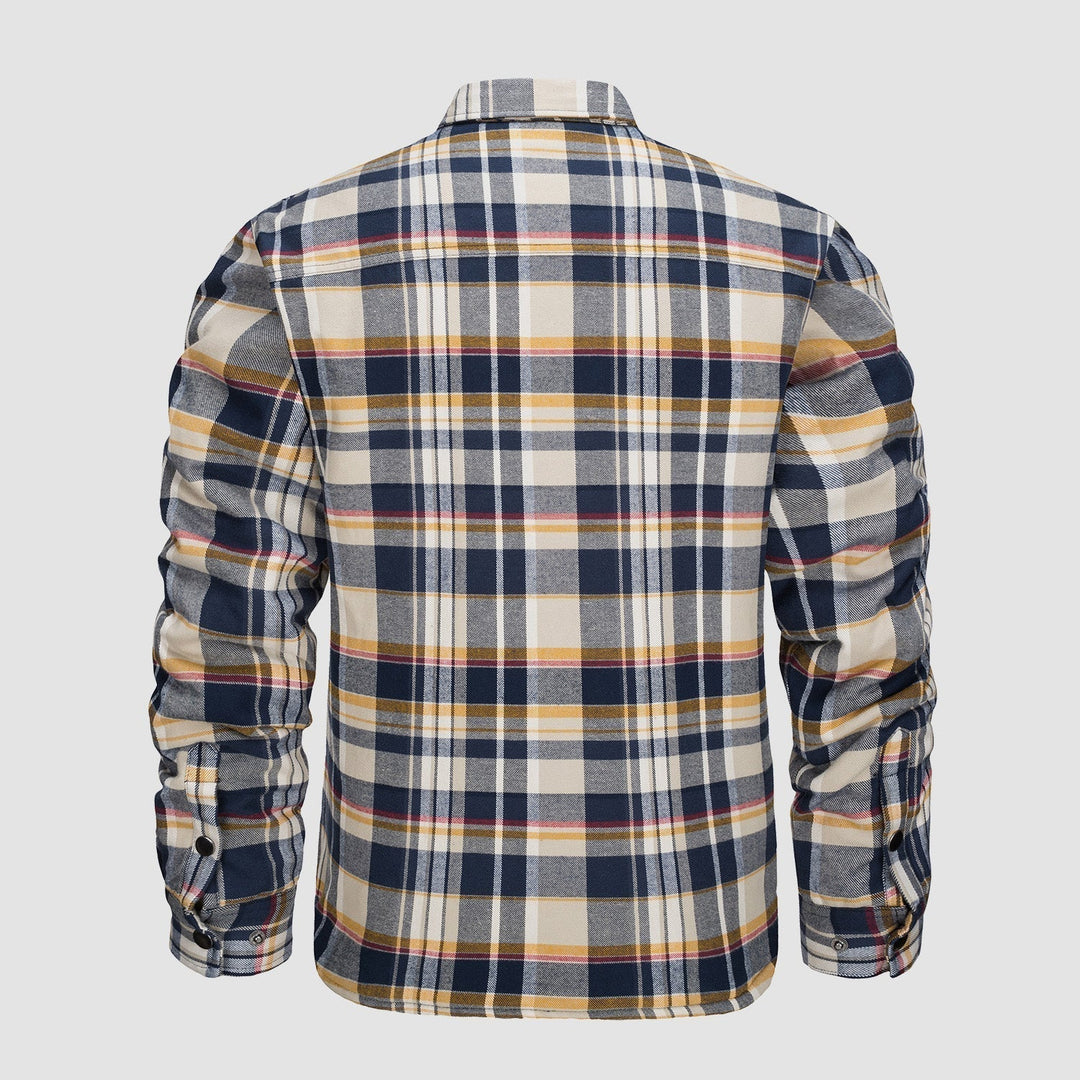 Douglas™ | Kurtka Bomber z Flanelą w Kratę i Wypełnieniem