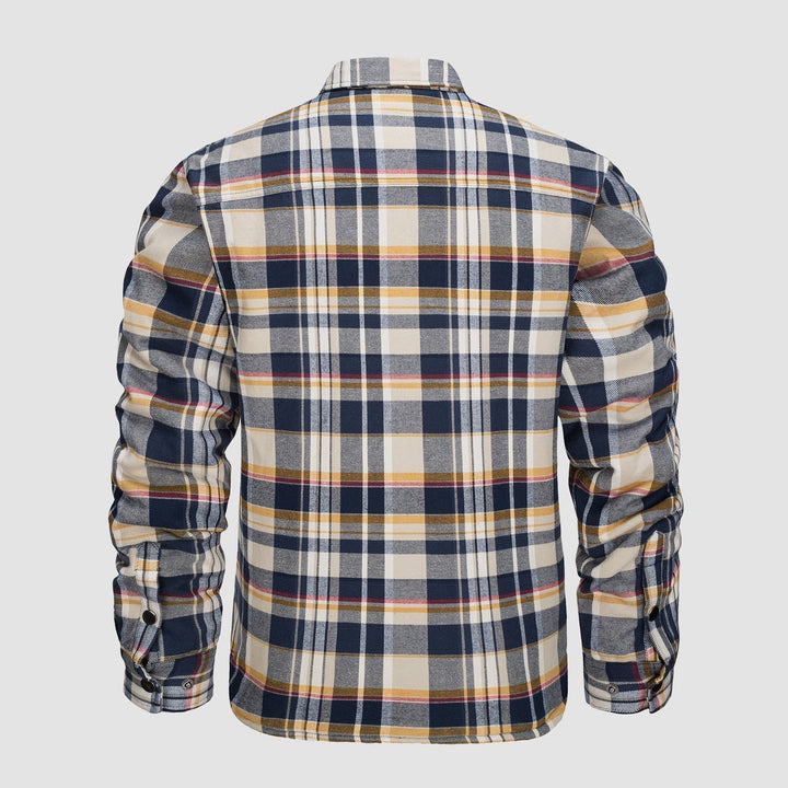 Douglas™ | Kurtka Bomber z Flanelą w Kratę i Wypełnieniem