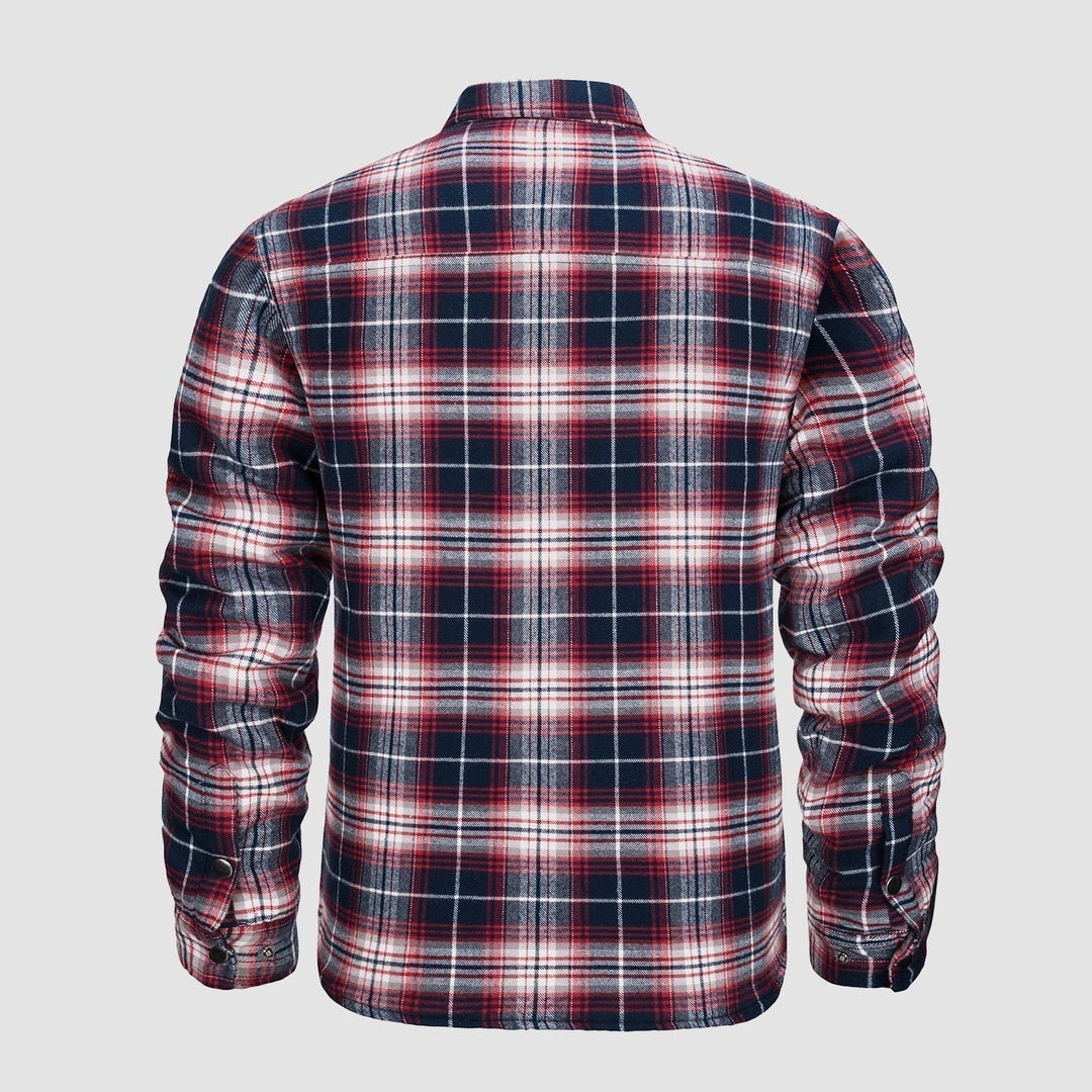 Douglas™ | Kurtka Bomber z Flanelą w Kratę i Wypełnieniem
