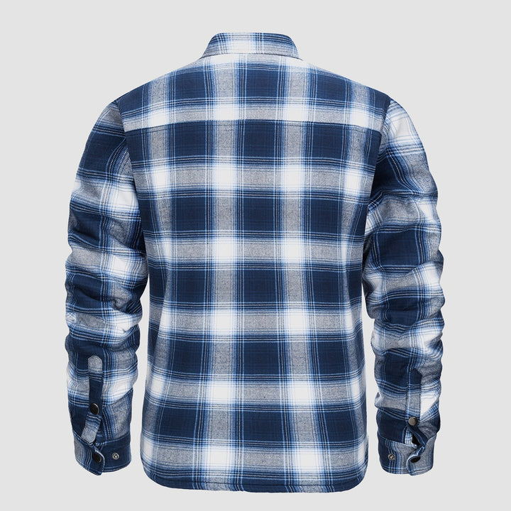 Douglas™ | Kurtka Bomber z Flanelą w Kratę i Wypełnieniem
