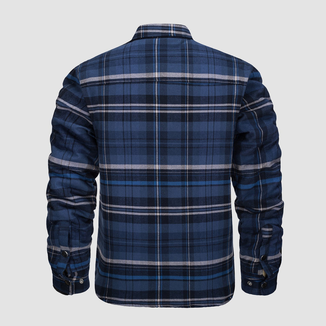 Douglas™ | Kurtka Bomber z Flanelą w Kratę i Wypełnieniem