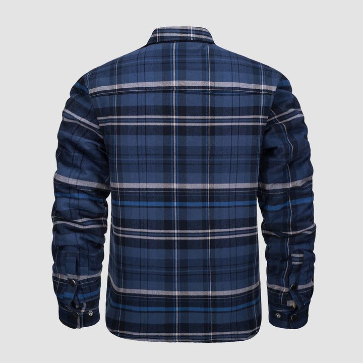 Douglas™ | Kurtka Bomber z Flanelą w Kratę i Wypełnieniem