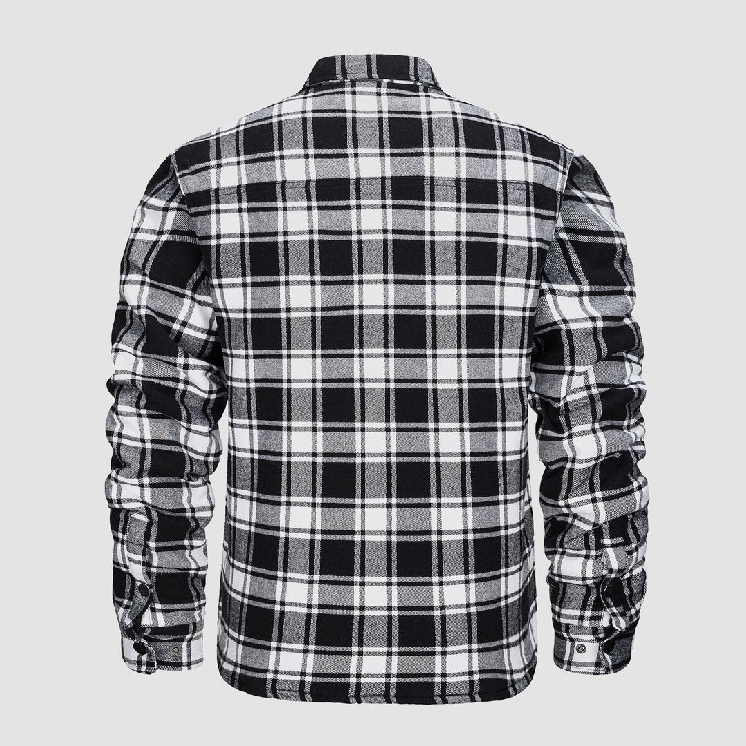 Douglas™ | Kurtka Bomber z Flanelą w Kratę i Wypełnieniem