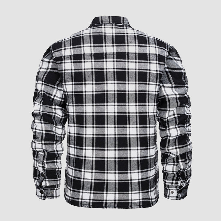Douglas™ | Kurtka Bomber z Flanelą w Kratę i Wypełnieniem