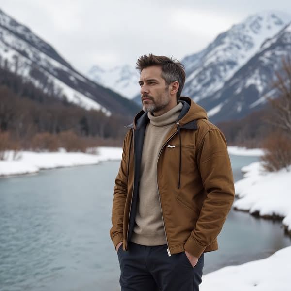Henry™ | Ciepła Kurtka Vintage z Fleece'owym Podszewką z Kapturem