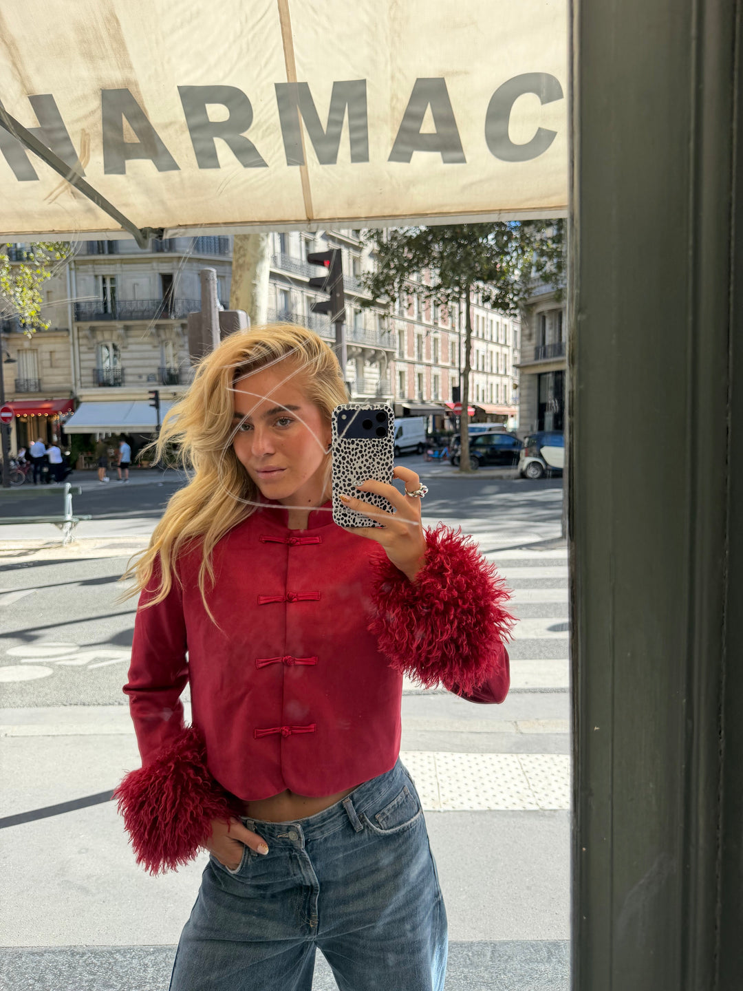 Amour | Czerwona Kurtka Strukturalna