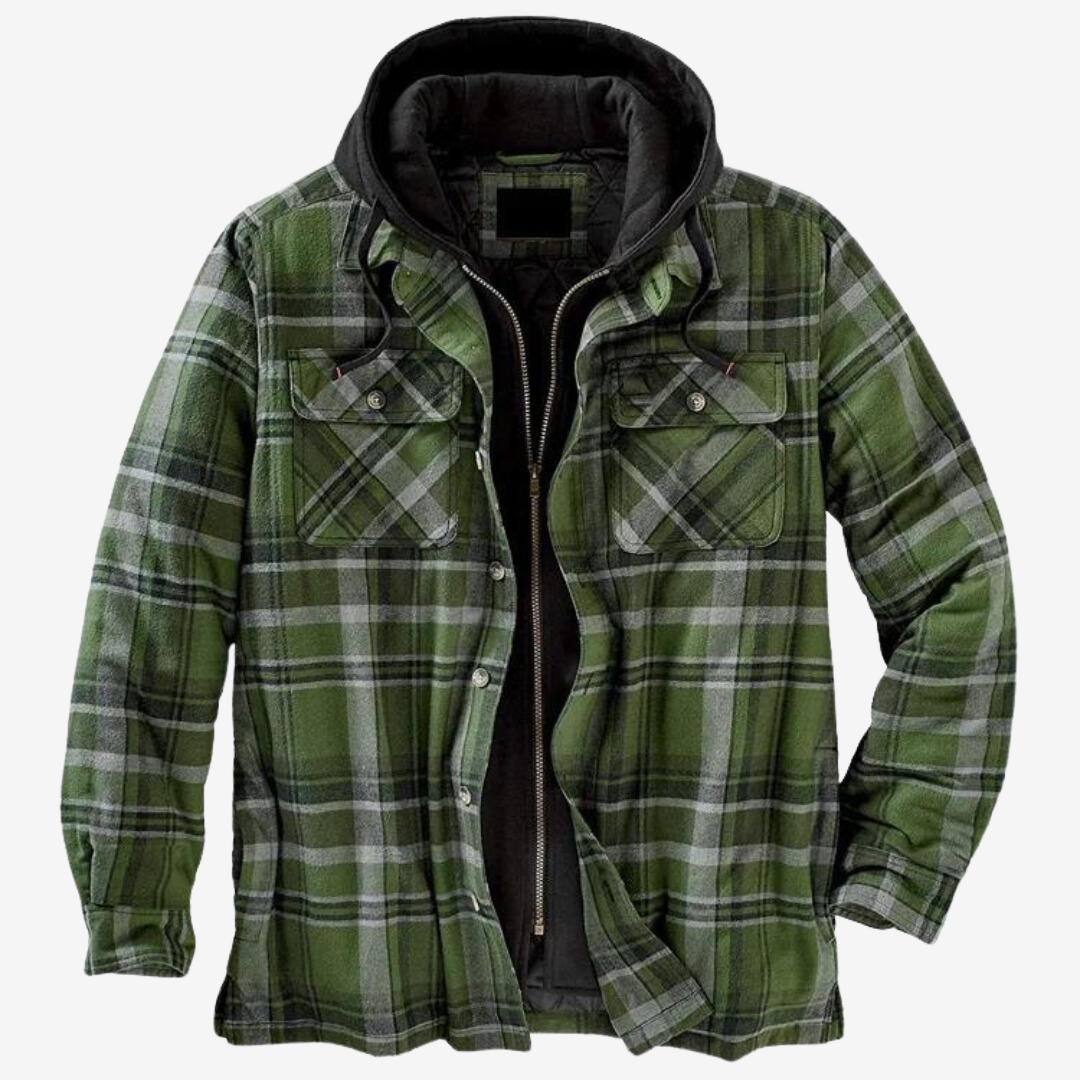 Henry™ | Ciepła Vintage Flanelowa Kurtka z Kapturem