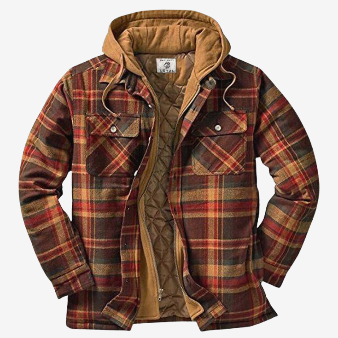 Henry™ | Ciepła Vintage Flanelowa Kurtka z Kapturem