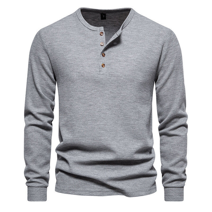 Kai | Koszulka Slim Fit z Dekoltem na Guziki