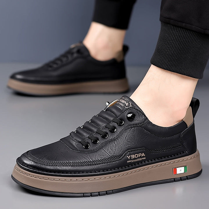 Lucetti | Skórzane Sneakersy z Włoskim Szlifem
