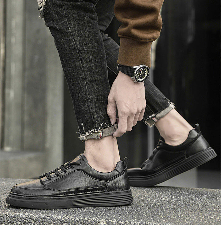 Roma | Smukłe Skórzane Sneakersy
