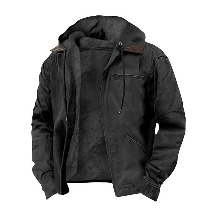 Henry™ | Ciepła Kurtka Vintage z Fleece'owym Podszewką z Kapturem