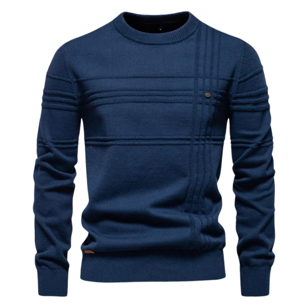 Maurizio | Elegancki Sweter Męski w Prążki