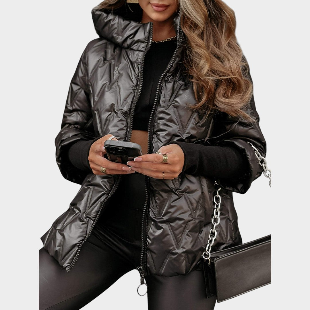 Christina™ | Kurtka z kapturem w stylu patchwork