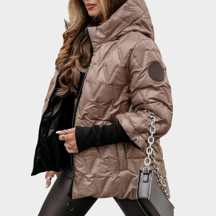 Christina™ | Kurtka z kapturem w stylu patchwork