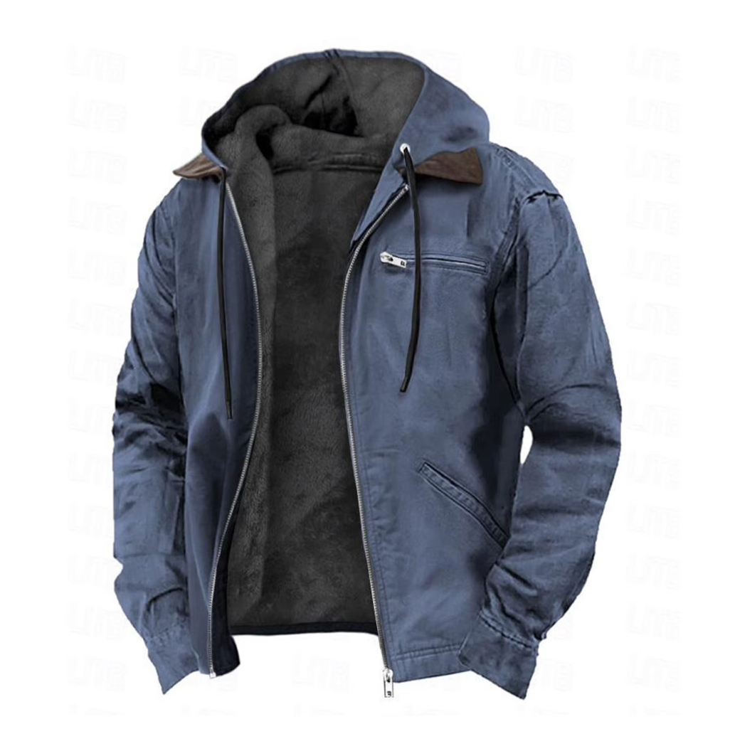 Henry™ | Ciepła Kurtka Vintage z Fleece'owym Podszewką z Kapturem