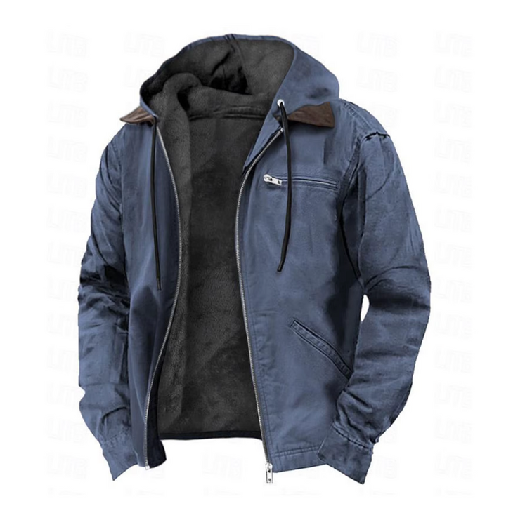 Henry™ | Ciepła Kurtka Vintage z Fleece'owym Podszewką z Kapturem