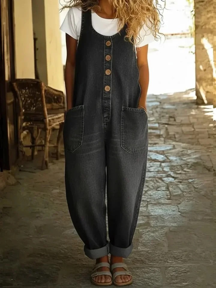 Kinga - Kombinezon z Prania Denimu Vintage